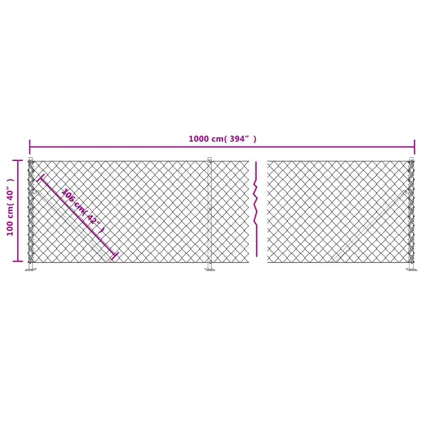 vidaXL - Staal - Gaashek met flens 1x10 m antracietkleurig - TLS153985 6