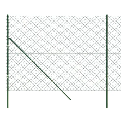 vidaXL - Staal - Gaashek 1,4x10 m groen - TLS153907 4