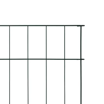 The Living Store - Acier - Ensemble de clôture de jardin 99,6x79,8 cm vert - TLS146107 4