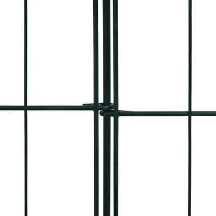 The Living Store - Acier - Ensemble de clôture de jardin 99,6x79,8 cm vert - TLS146107 5