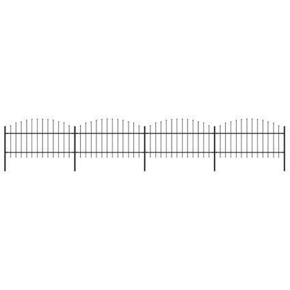 vidaXL Tuinhek - Omheiningspaneel met 4-Panelen en 5-palen - 6.8m Lengte