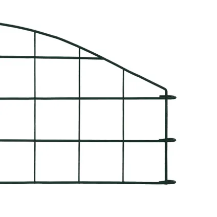 The Living Store - Acier - Ensemble de clôture de jardin arquée 77,3x26 cm vert - TLS146101 4