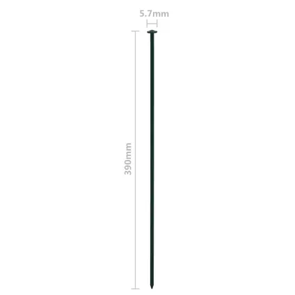 vidaXL - Staal - Schuttingset gebogen 77,3x26 cm groen - TLS146101 7