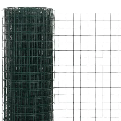 vidaXL - Staal - Kippengaas 25x0,5 m staal met PVC coating groen - TLS143632 3