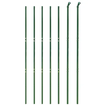 vidaXL - Staal - Draadgaashek met grondankers 2x10 m groen - TLS154118 3