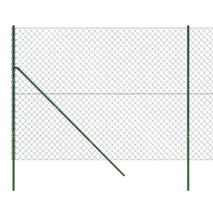 vidaXL - Staal - Gaashek 1,6x10 m groen - TLS153908 4