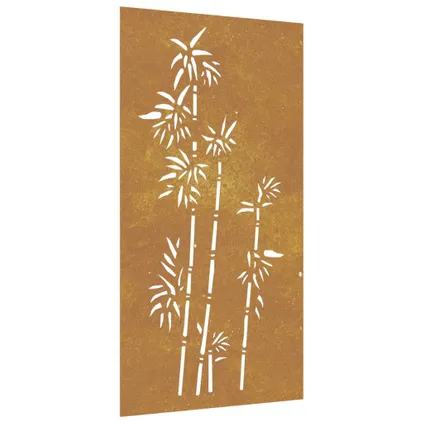 vidaXL - Staal - Wanddecoratie tuin bamboe-ontwerp 105x55 cm - TLS824484 2