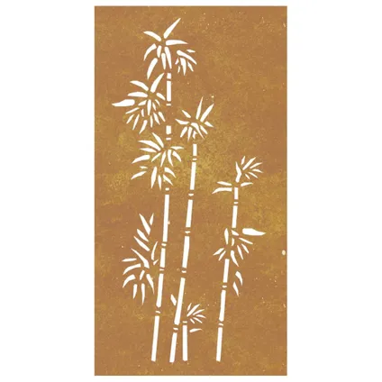 vidaXL - Staal - Wanddecoratie tuin bamboe-ontwerp 105x55 cm - TLS824484 4