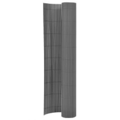 The Living Store - PVC - Tuinafscheiding dubbelzijdig 110x300 cm grijs - TLS317155