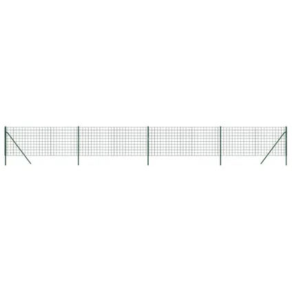 vidaXL - Staal - Draadgaashek 1x10 m gegalvaniseerd staal groen - TLS154081 2