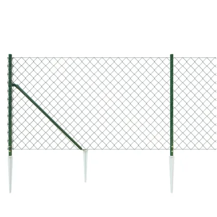 vidaXL - Staal - Gaashek met grondankers 1x10 m groen - TLS153929 4