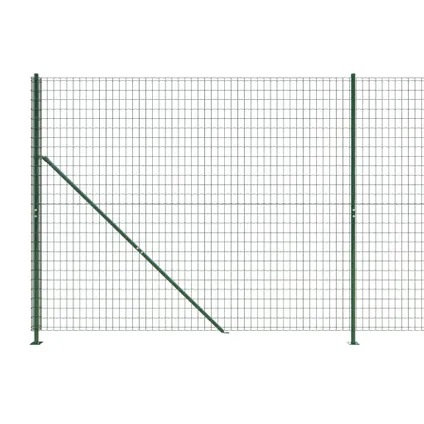 vidaXL - Staal - Draadgaashek met flens 2x25 m groen - TLS154158 4