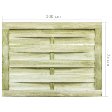 The Living Store - Bois - Portillon de jardin Bois de pin imprégné 100x75 cm - TLS45308 6