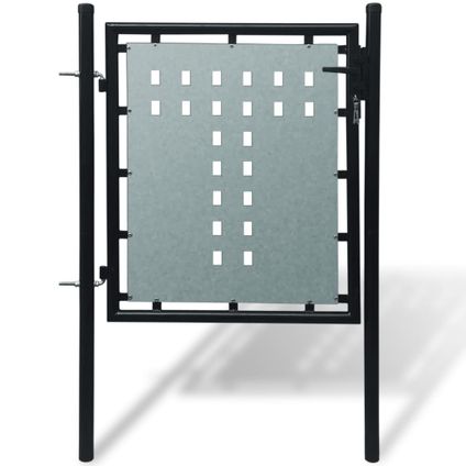 The Living Store - Acier - Portail simple de clôture Noir 100x150 cm - TLS141685