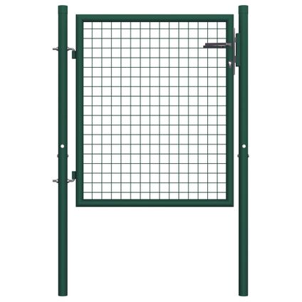 vidaXL - Acier - Portail de clôture acier 100x75 cm vert - 145732