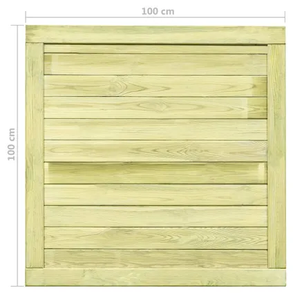 vidaXL - Hout - Poort 100x100 cm geïmpregneerd grenenhout - TLS45333 7
