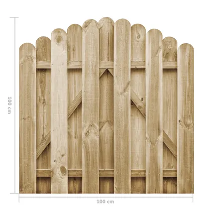 vidaXL - Hout - Poort 100x100 cm geïmpregneerd grenenhout - TLS45327 5