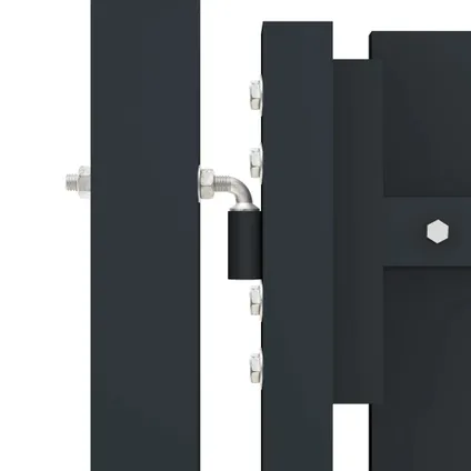 vidaXL Tuinpoort - Modern design - 306 x 125 cm - Dubbele deur - Antraciet 5