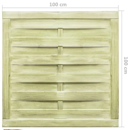 vidaXL - Hout - Poort 100x100 cm groen geïmpregneerd grenenhout - TLS45309 4