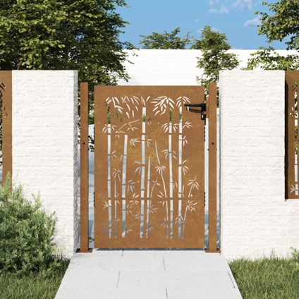 The Living Store - Acier - Portail de jardin 105x155 cm acier corten design de - TLS153241