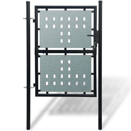 vidaXL - Acier - Portail simple de clôture Noir 100x250 cm - 141689