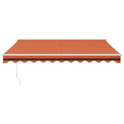 The Living Store - Tissu - Auvent rétractable orange et marron 3,5x2,5m tissu - TLS315444 3