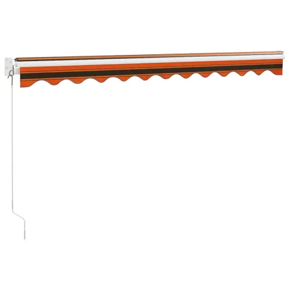 The Living Store - Tissu - Auvent rétractable orange et marron 3,5x2,5m tissu - TLS315444 6
