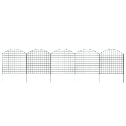 The Living Store - Acier - Ensemble de clôture de jardin arquée 77,5x78,5 cm - TLS146103