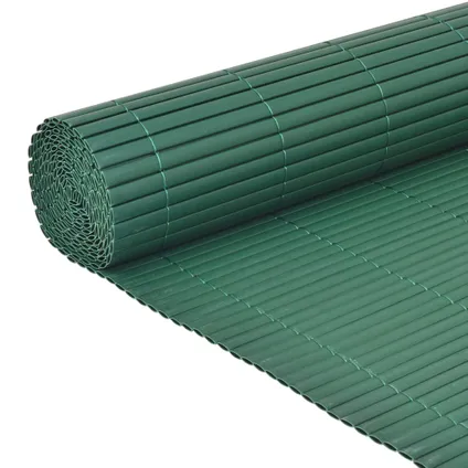vidaXL - PVC - Tuinafscheiding dubbelzijdig 90x300 cm PVC groen - TLS43623 4