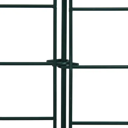 The Living Store - Acier - Ensemble de clôture de jardin 77,5x64 cm vert - TLS146102 5