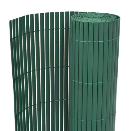 vidaXL - PVC - Tuinafscheiding dubbelzijdig 90x500 cm PVC groen - TLS43628