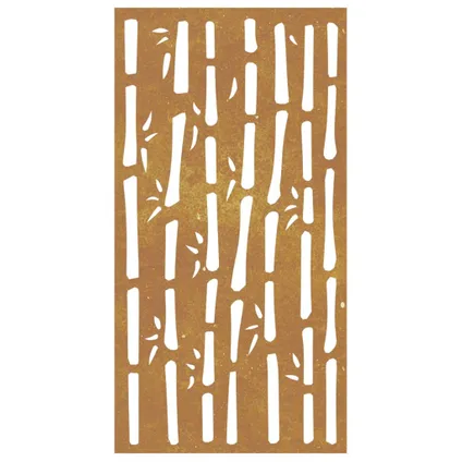 vidaXL - Staal - Wanddecoratie tuin bamboe-ontwerp 105x55 cm - TLS824481 4