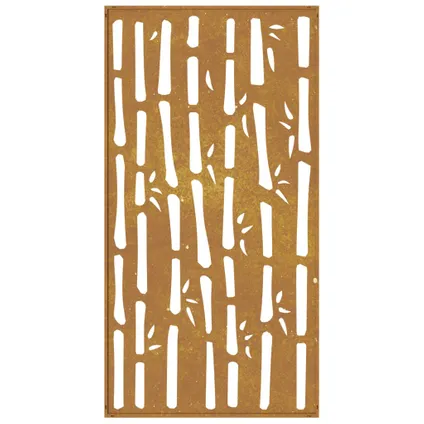 vidaXL - Staal - Wanddecoratie tuin bamboe-ontwerp 105x55 cm - TLS824481 5