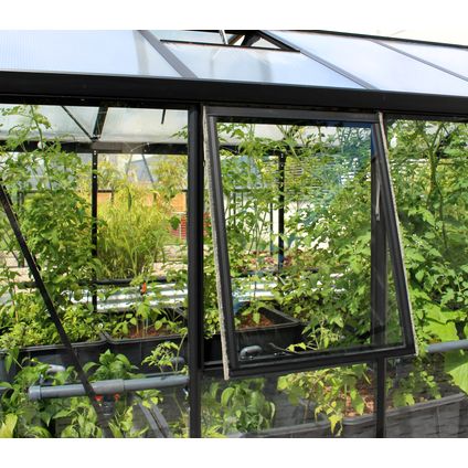 Fenêtre latérale Vitavia Z aluminium noir et verre de sécurité cristallin 86,2x70,8cm