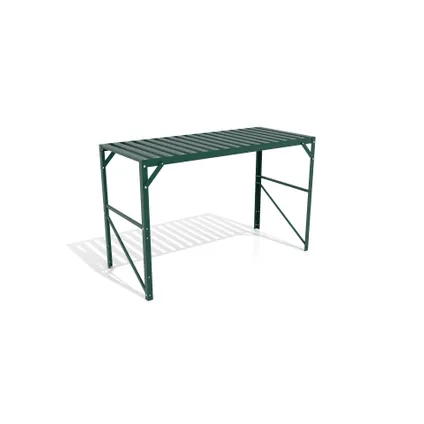 Set voor een aluminium tafel met 1 niveau met de afmetingen 121 x 54 x 76 cm (b x d x h), in de kleur smaragd. 4