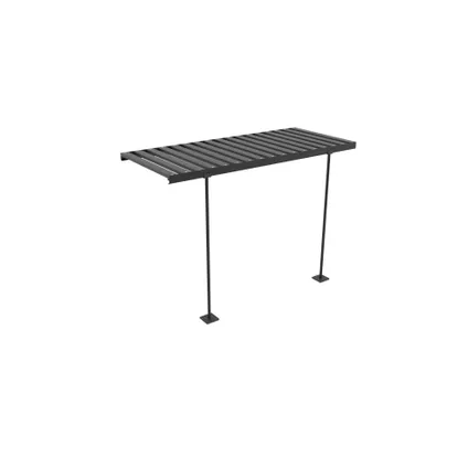 Kit voor een opvouwbare aluminium tafel met de afmetingen 120 x 56 x 81cm (b x d x h) in de kleur zwart. 3