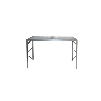 Kit voor een aluminium tafel met HKP 16 mm met de afmetingen 121 x 54 x 76 cm (b x d x h), in de kleur geanodiseerd aluminium. 3