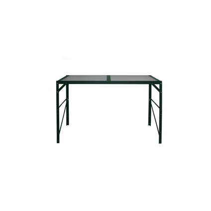 Table Vitavia aluminium émeraude avec vitrage polycarbonate (PC) 16mm 121x54x76cm 2