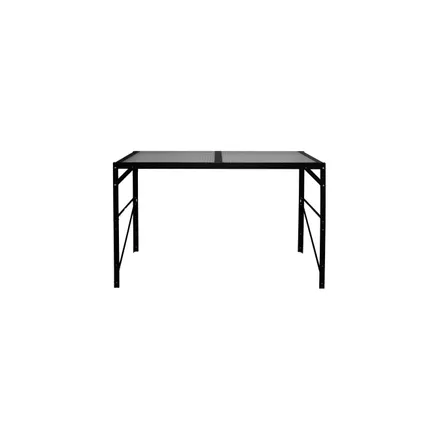 Table Vitavia aluminium noir avec vitrage polycarbonate (PC) 16mm 121x54x76cm 2