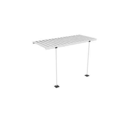 Kit voor een opvouwbare aluminium tafel met de afmetingen 120 x 56 x 81cm (b x d x h) in de kleur geanodiseerd aluminium. 4