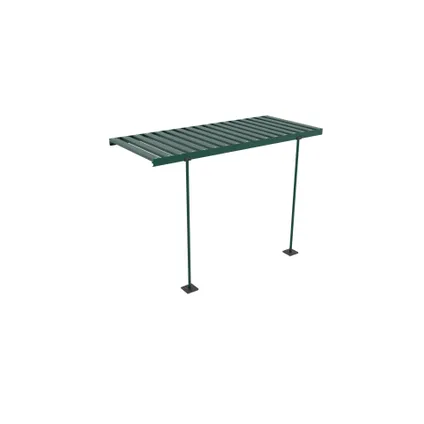 Kit voor een opvouwbare aluminium tafel met de afmetingen 120 x 56 x 81cm (b x d x h) in de kleur smaragd. 4