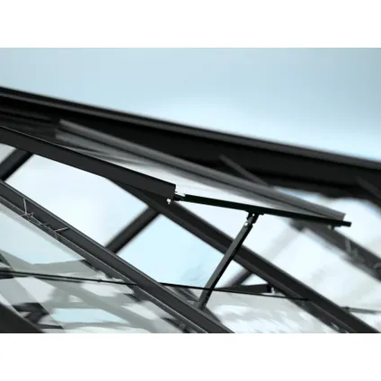 Set voor een dakraam van 57,3 x 61,6 cm van gepoedercoat aluminium en zonder beglazing in de kleur zwart. 4