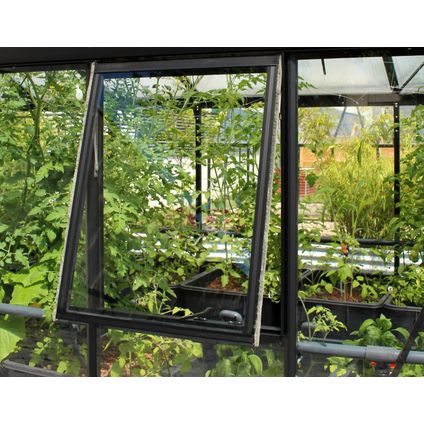 Fenêtre latérale Vitavia H Aphrodite/Athena aluminium noir et verre de sécurité cristallin 87,6x55,4cm