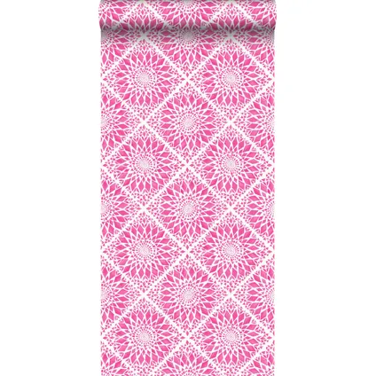 ESTAhome behang tegelmotief roze - 53 cm x 10,05 m - 148610