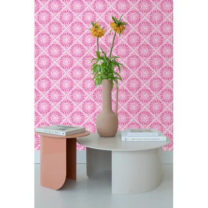ESTAhome behang tegelmotief roze - 53 cm x 10,05 m - 148610 3