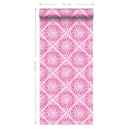 ESTAhome behang tegelmotief roze - 53 cm x 10,05 m - 148610 9