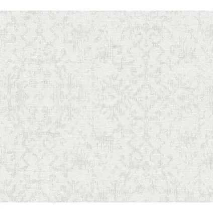Livingwalls behang etnisch motief wit en grijs - 53 cm x 10,05 m - AS-385215 2