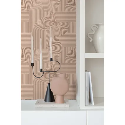 Origin Wallcoverings behangpapier grafisch 3D motief terracotta roze - 0.53 x 10.05 m 2
