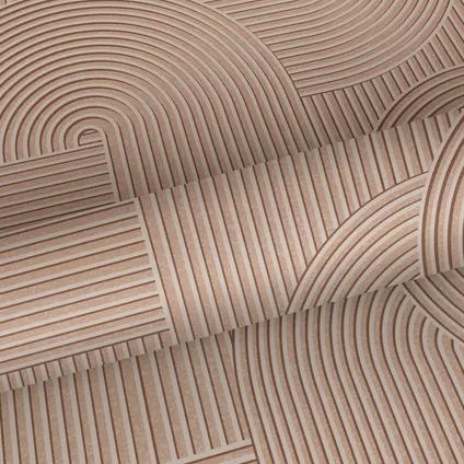 Origin Wallcoverings behangpapier grafisch 3D motief terracotta roze - 0.53 x 10.05 m 8