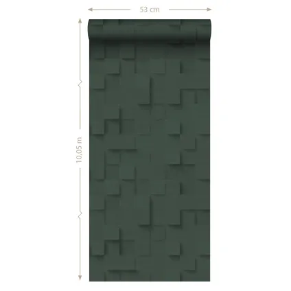 Origin Wallcoverings behang 3D kubussen donkergroen - 50 x 900 cm - 347899 8